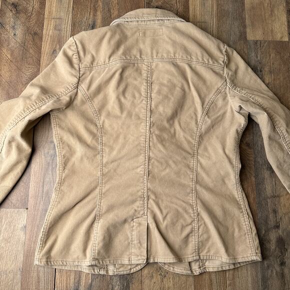 Levi's Corduroy Jacket Women's Size Large Beige Western Cowboy Buttons Down 5478 - Picture 5 of 11